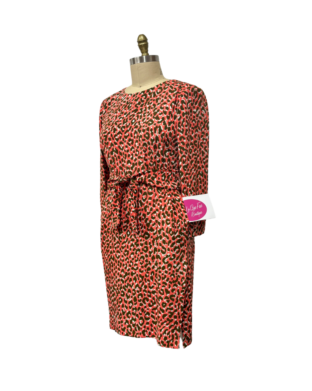 yves saint laurent dress 1980s ORANGE PRINT YVES SAINT LAURENT DRESS {WAIST 33 INCHES]– Lo Que Fue  Boutique