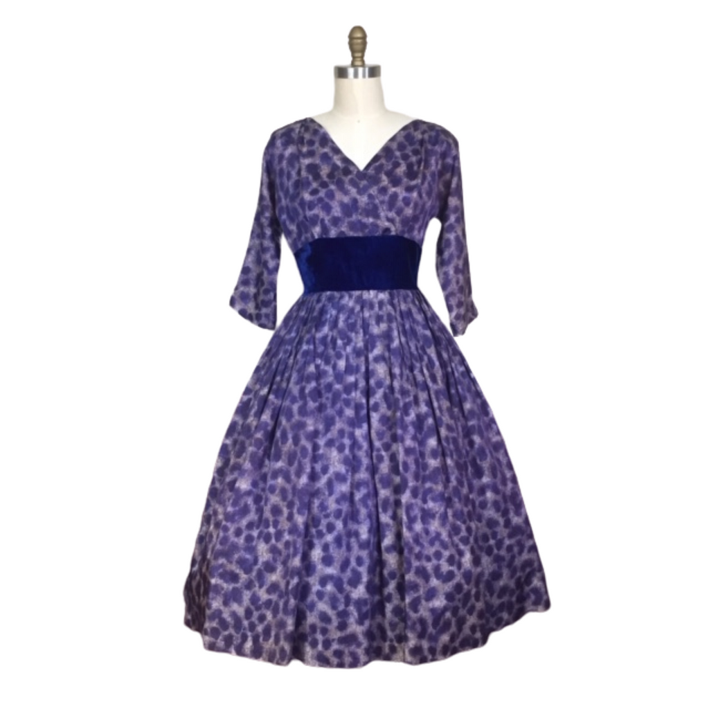 Purple Animal Print Prom Dress