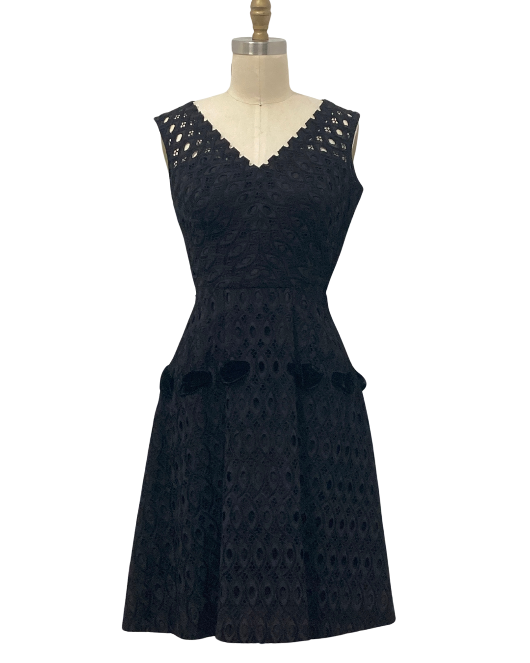 Black Eyelet Fit & Flare outlet 1950s Dress