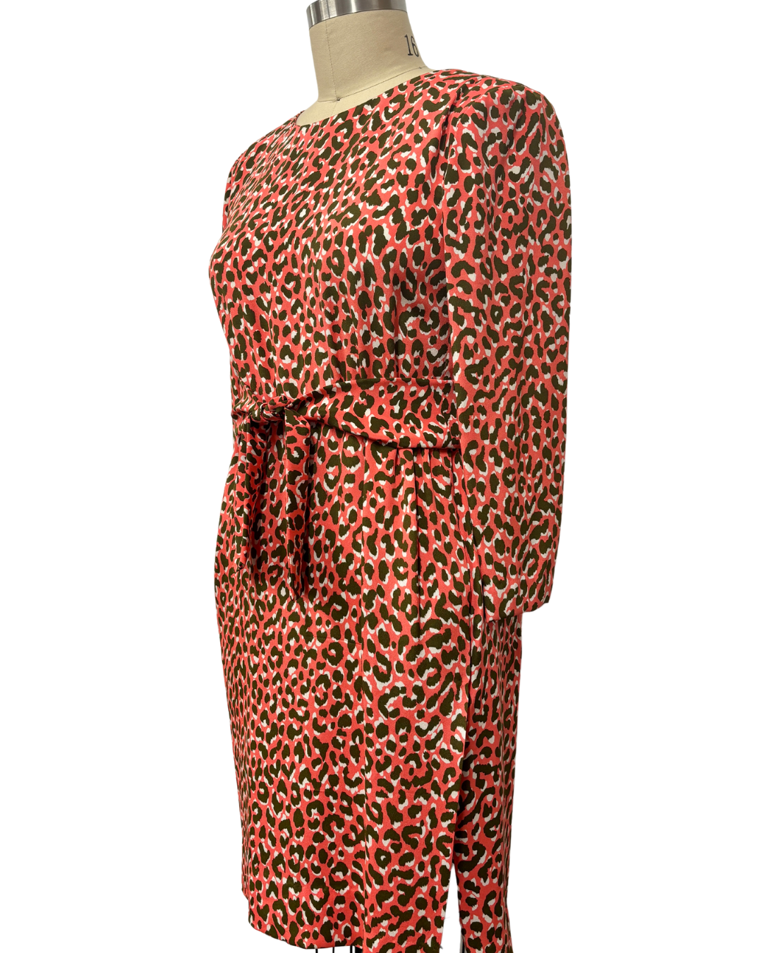 1980s ORANGE PRINT YVES SAINT LAURENT DRESS {WAIST 33 INCHES]– Lo Que Fue  Boutique