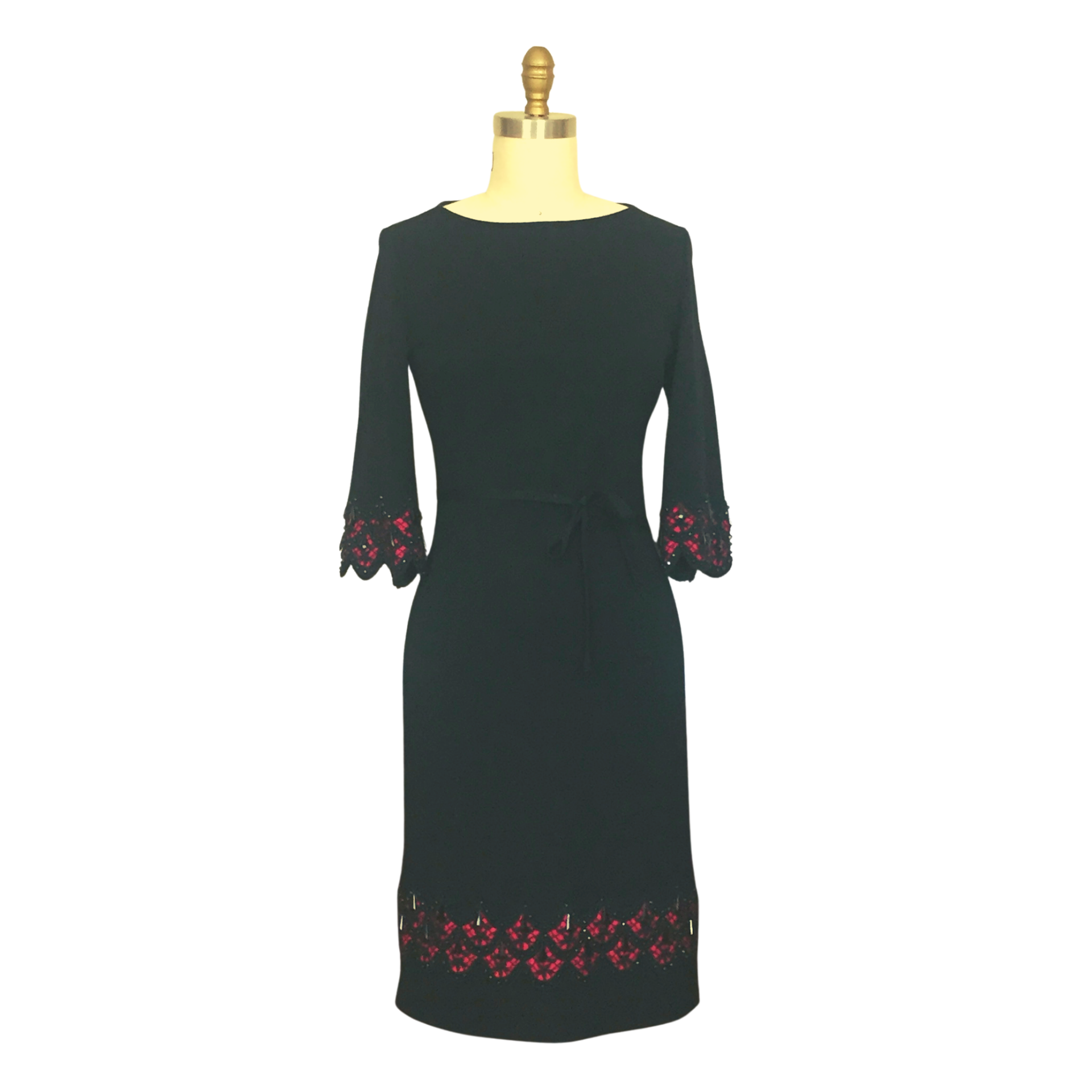 1960s BLACK DRESS W/ BLACK BEADING - LO QUE FUE BOUTIQUE Lo Que Fue  Boutique